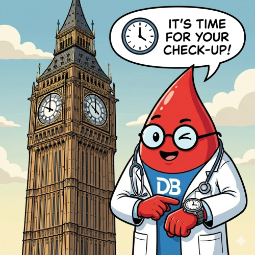 Mr edb winking behind big ben