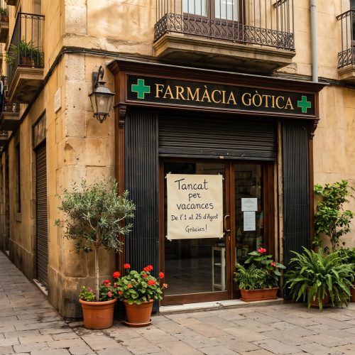Why is barcelona closed in august - closed shop with holiday notice